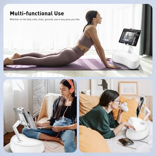 Revolutionize Your Device Experience with the Above TEK 360° Adjustable Tablet Pillow Stand – Ergonomic Bean Bag Holder for Hands-Free Use in Bed or Lap, Compatible with 4.7″ to 12.9″ Tablets and Phones, Perfect Gift for Moms – Stylish Gray Design for Enhanced Comfort and Convenience