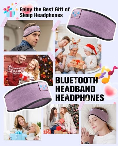 Bluetooth 5.4 Wireless Sleep Headphones: Ergonomic Multi-Functional Headband & Eye Mask for Ultimate Comfort – Perfect for Side Sleepers, Travelers, and Fitness Lovers – Enhance Relaxation and Performance Anywhere, Ideal Tech Gift for Music and Yoga Enthusiasts