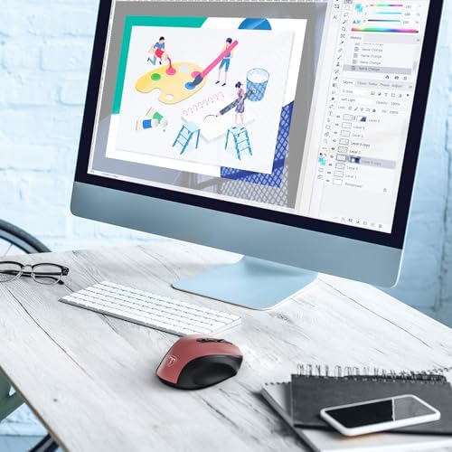 Elevate Your Workflow with the D-09 Wireless Mouse – Ergonomic USB Cordless Design, 5-Level 2400 DPI Precision, 16-Month Battery Life, Perfect for PC, Mac, and Chromebook Users – Convenient 2-Pack for Enhanced Productivity and Ultimate Comfort