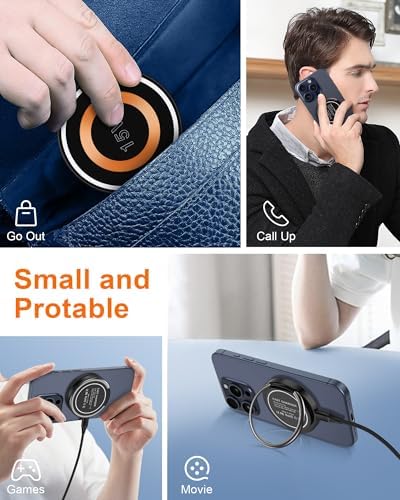 AILKIN Qi Mag Safe Wireless Phone Charger Duo – 20 W Fast Charging Pad for Samsung Galaxy S Series, Google Pixel, and i Phone 15/16 Models – Magnetic Alignment for Effortless Charging, Compact Design with Overheat Protection, Dual-Pack for Enhanced Convenience