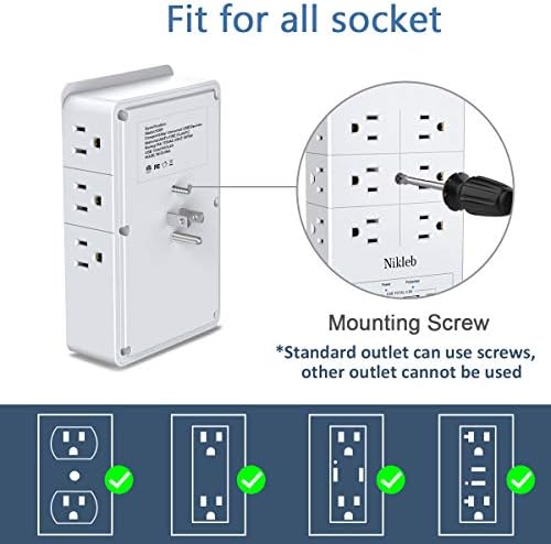 Maximize Your Power with the 23-in-1 Heavy Duty Surge Protector Power Strip – 20 Outlets Plus 2 USB and 1 USB-C Ports, 6 ft Wall-Mountable Extension Cord for Efficient Gaming, Office, and Home Setup – Unmatched Compatibility and Fast Charging Solutions