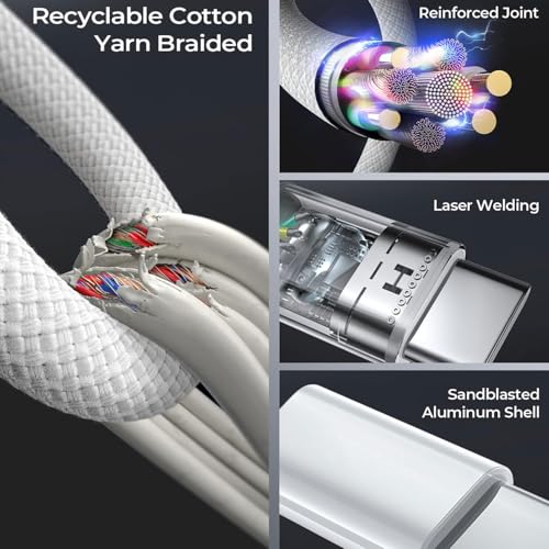 Ultra-Fast 20 W Charger for Air Pods Pro 2 & Air Pods 4 – Durable Braided USB-C Cable for Rapid Power Delivery, Compact Travel Design, Ideal for i Phone 15 & 16 Accessories, Ensures Device Longevity and Heat Protection
