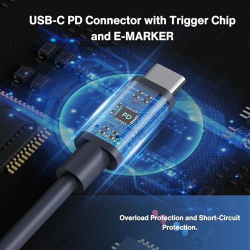 DC to USB-C Power Cable for Starlink Mini 2M/6.5FT, Support PD 100W 20V/5A Input, 19AWG Cord & Waterproof Barrel Jack, Compatible with USB-C PD Power Bank Charger Power Supply – Enhanced Compatibility and Speed