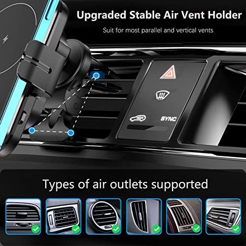 Ultimate Fast Wireless Car Charger Mount – Advanced Auto Alignment Smartphone Holder for i Phone 16/15/14/13/12/Pro Max & Samsung Galaxy – Dual Coil Rapid Charging Solution for Dashboard & Windshield Use – Premium Safety Features for Secure Power on the Road