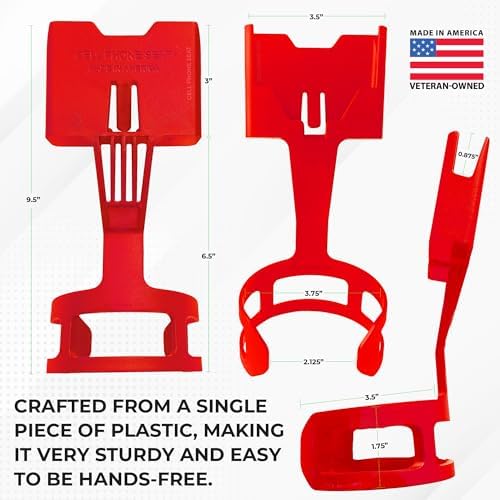 Universal Cup Holder Phone Mount for Cars & Trucks – Hands-Free Convenience, Fits All Phone Sizes & Cases, Made in USA, 2-Pack Black – Ideal for Navigation and Charging Access