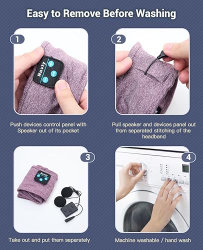 Navly Ultra-Comfort Bluetooth Sleep Headband – Innovative Wireless Headphones with Ultra-Thin Speakers for Effortless Relaxation, Yoga, and Fitness – Ideal Gift for Men & Women Seeking Versatile Comfort and Quality Sound Experience