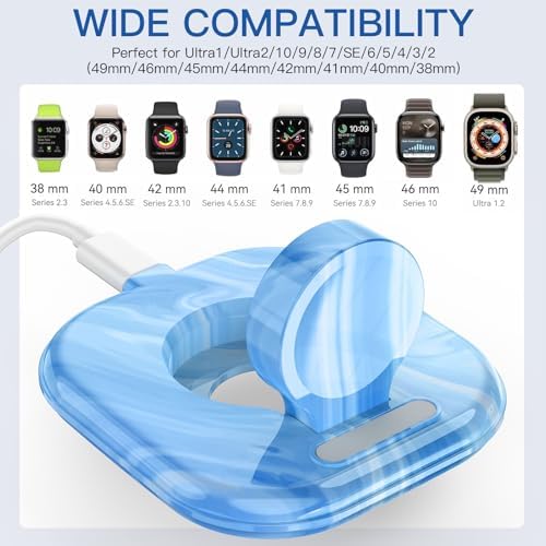 Elevate Your Apple Watch Charging Experience with Our Advanced Magnetic Dock – Ultra-Fast Charging Station for Series 2-10 and Ultra 1 2, Nightstand Mode Functionality, Compact Design for Travel, Superior Stability for Everyday Use, Effortless Power Delivery and Modern Aesthetic