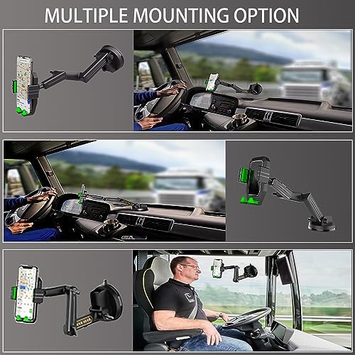Ultimate Heavy Duty Phone Holder for Cars – Adjustable Long Arm with Anti-Shake Suction Cup – Universal Compatibility for All Phones & Vehicles – Enhanced Stability for Safe Navigation and Hands-Free Communication