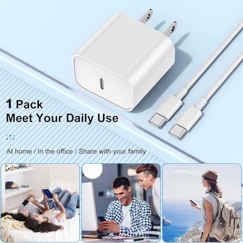 Ultra-Fast 20 W i Pad Power Adapter & 10 FT USB-C Cable Combo – Essential Charger for i Pad Pro, Air, Mini & 10 – Maximize Productivity with Lightning Speed Charging and Extended Flexibility for Apple Devices Experience groundbreaking charging efficiency with our Ultra-Fast 20 W Power Adapter paired with a 10 FT USB-C cable, meticulously designed for seamless compatibility with i Pad Pro (11, 12.9), i Pad Air (5 th/4 th), i Pad Mini 7, and i Pad 10. This compact wall charger delivers rapid power replenishment, ensuring your devices are ready to go in record time. The generous 10 FT cable grants you the freedom to use your i Pad comfortably while charging, whether at home, in the office, or on the move. Crafted from premium materials, this charger is built for long-term durability, making it the ultimate accessory for i Pad users seeking both reliability and performance. Elevate your charging experience today with this indispensable solution that fuses innovative technology with user-centric design.