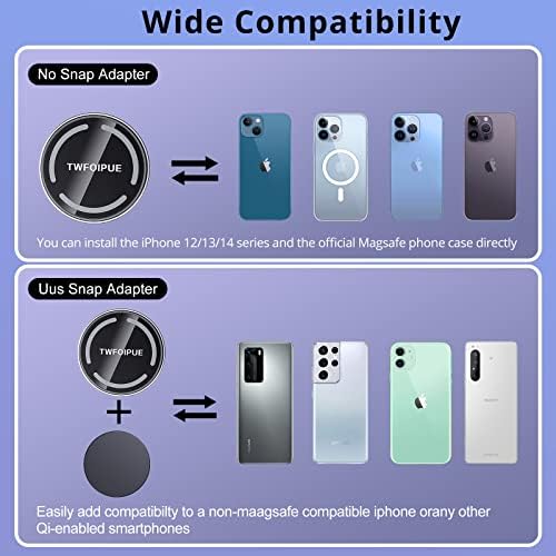 Revolutionary Magnetic Wireless Car Charger Mount for i Phone 12/13/14 – Fast 15 W Charging & Secure Air Vent Magnet Holder – Optimized Mag Safe Compatibility & Enhanced Driving Experience