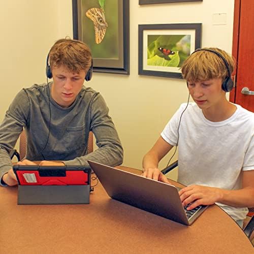 Enhance Classroom Learning with 10-Pack Over-Ear Headphones – Comfortable Leatherette Earpads, High-Quality 3.5 mm Stereo Sound, Ideal for Student Engagement and Focused Study Sessions – Fast Connectivity and Versatile Device Compatibility for Seamless Educational Experiences