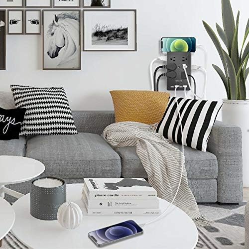 Maximize Your Power with the 23-in-1 Heavy Duty Surge Protector Power Strip – 20 Outlets Plus 2 USB and 1 USB-C Ports, 6 ft Wall-Mountable Extension Cord for Efficient Gaming, Office, and Home Setup – Unmatched Compatibility and Fast Charging Solutions