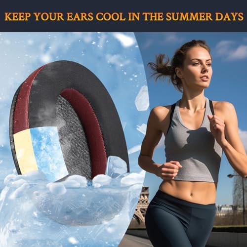 Premium SOULWIT Cooling Gel Earpads for Sony WH-XB910 N Headphones – Advanced Noise Isolation Foam Cushions for Unmatched Comfort and Superior Sound Quality – Stylish Red Storm Replacement Ear Pads for Music Enthusiasts