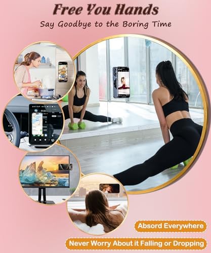 Magnetic Suction Cup Mount for Mag Safe Devices – Effortless Hands-Free Phone Holder with Premium Anti-Slip Silicone Grip for Content Creators – Ultra-Stable, Lightweight Accessory Perfect for Tik Tok and Photography on the Move