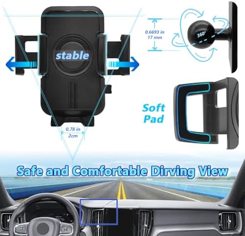 WAPAK Premium Car Phone Holder for 2018-2024 Volvo XC60 – Adjustable Navigation Cradle for Thick Case Smartphones, Easy Install Auto Accessory for Hands-Free Driving and Seamless Connectivity