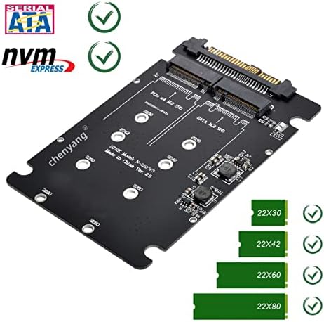 Chenyang M.2 NVMe to U.2 SFF-8639 2.5″ SSD Adapter Enclosure – Superior Performance Hard Drive Converter for Enhanced Compatibility and Fast Data Transfer Solutions