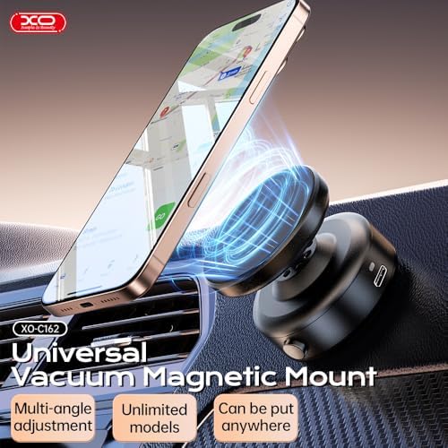 Electric Vacuum Magnetic Suction Phone Holder for Magsafe,360° Adjustable Magnetic Car Phone Mount,Foldable Portable Cell Phone Holder for iPhone 16/15/14/13/12 Series (Not Charge Phone) – Enhanced Compatibility and Speed