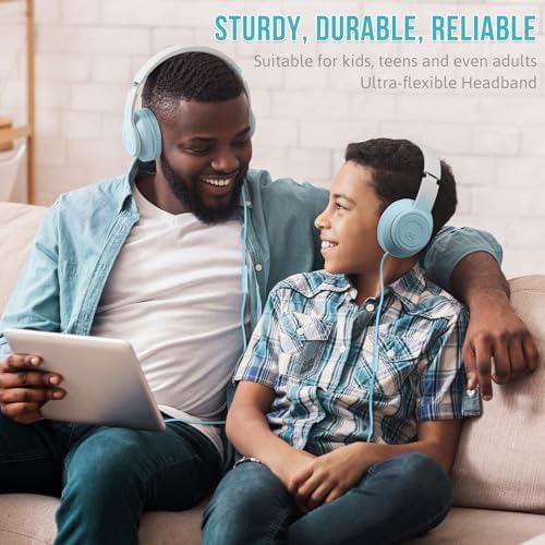 Rockpapa L22 Purple Over-Ear Headphones for Kids & Women – Lightweight, Foldable, and Durable Wired Design with Built-In Microphone for Clear Hands-Free Communication, Perfect for School, Travel, and Daily Use – High-Quality Stereo Sound and Tangle-Free Cord for Seamless Audio Enjoyment