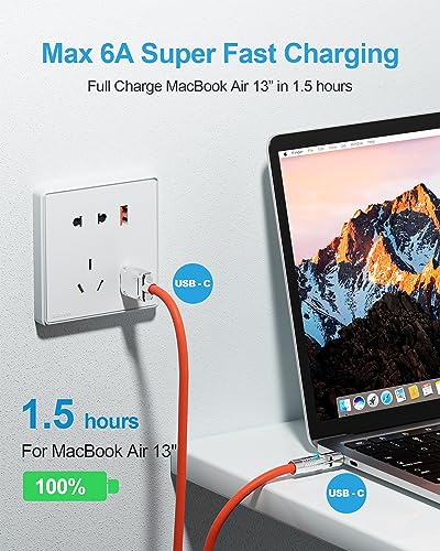 AICase 120 W Magnetic Charging Cable – 3-in-1 Fast Charger with 540° Rotating Connector for Lightning, Type C, and Micro USB Devices – Ultimate Versatile and Tangle-Free Charging Solution for Home and Office Use
