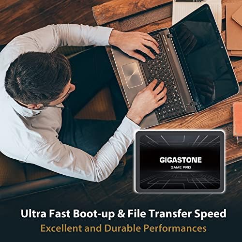 Upgrade Your Laptop or PS4 with Gigastone SATA SSD 128 GB 2-Pack – Lightning-Fast 510 MB/s 2.5″ Internal Solid State Drives for Unmatched Performance and Reliability, Perfect for Gaming and Everyday Tasks