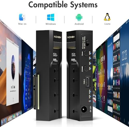 Revolutionize Your Data Management with the Ultimate M.2 NVMe SSD Enclosure Adapter – 10 Gbps Dual Bay USB-C Clone Duplicator for Effortless 3.5″/2.5″ SATA SSD Transfers and Standalone Cloning Capability, Perfect for Tech Enthusiasts and Professionals Seeking Enhanced Speed and Compatibility