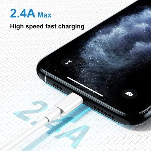 Upgrade Your Charging Game with 3-Pack 10 Ft MFi Certified i Phone Charger Cables – High-Speed USB to Lightning Power Cords for i Phone 14, 13, 12, 11 Pro Max, Mini & More – Durable, Flexible & Stylish Blue Design for Ultimate Convenience and Longevity