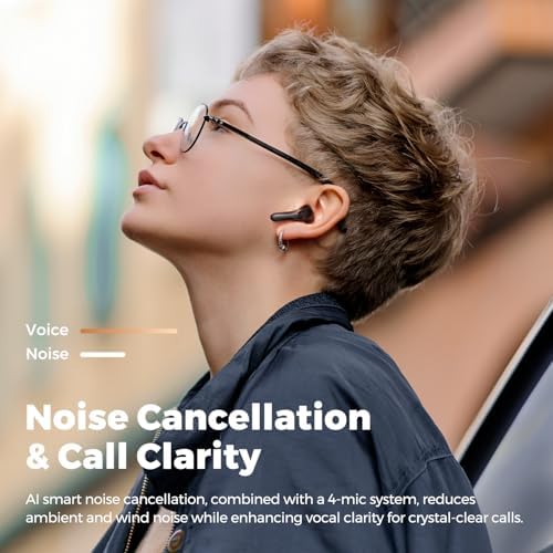 Transform Your Listening Experience with Sound PEATS Air5 Lite Wireless Earbuds – Exceptional Bluetooth 5.4 Performance, 13 mm Drivers for Immersive Hi-Res Audio, and State-of-the-Art Environmental Noise Cancellation for Crystal Clear Calls – Robust 30-Hour Battery Life with Rapid Recharge Capability – Ideal for Audiophiles, Gamers, and Professionals Seeking Superior Comfort and Sound Clarity