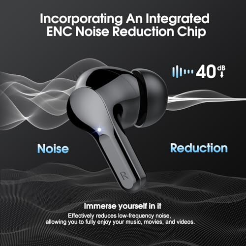 Elevate Your Sound Experience with Premium Wireless Earbuds – Advanced Bluetooth 5.4, Hi-Fi Stereo Audio, and ENC Noise Cancellation for Crystal-Clear Calls, IP7 Waterproof Design for Active Lifestyles, 48-Hour Playtime with LED Battery Display, Chic Rose Gold Finish for Everyday Elegance in Sports and Leisure