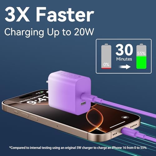 20 W Dual-Port USB-C Fast Charger with 6.6 FT Cable – Ultimate Power Solution for i Phone 15/16 Pro Max & Android Devices – Efficient Travel Companion Designed for rapid charging, this 20 W Dual-Port USB-C Charger ensures your i Phone 15/16 Pro Max and Android devices stay powered up with maximum efficiency. Featuring a generous 6.6 FT USB-C to C cable, this charger eliminates the inconvenience of short cords while allowing you to multitask with ease. Its dual-port design offers the ability to charge two devices simultaneously, making it ideal for busy professionals and frequent travelers. Enjoy broad compatibility across multiple Apple and Android devices, ensuring versatility for all your charging needs. The compact and lightweight structure of this charger enhances portability, making it an essential accessory for your on-the-go lifestyle. Built with high-quality materials, this charger prioritizes durability and safety, giving you peace of mind while delivering fast charging performance. Elevate your charging routine and stay connected wherever life takes you with this indispensable charging solution.