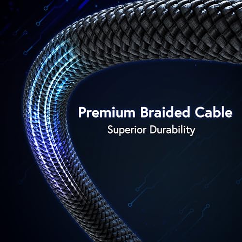 Premium 2.1 m USB-C Cable – 240 W Fast Charge & 480 Mbps Data Transfer, Durable Braided Design for Enhanced Compatibility, Sleek White Finish for Modern Tech Aesthetics