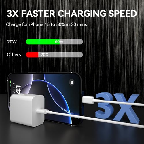 Ultimate i Phone 16 Pro Max Fast Charger with 8 FT USB-C Cable – High-Speed Wall Adapter in Stylish Purple – Compatible with i Phone 15 Series and i Pad Pro – Perfect for Quick Charging on the Go – Enhance Your Charging Experience with Extended Reach and Reliability
