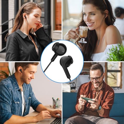 COOYA USB C Hi-Fi Stereo Earbuds – Ultra-Lightweight In-Ear Headphones with Built-In Mic & Volume Control for i Phone 16 Pro Max, i Pad 10, Galaxy A16, S25 Ultra – Ergonomic Design for All-Day Comfort & Exceptional Sound Quality Across Devices