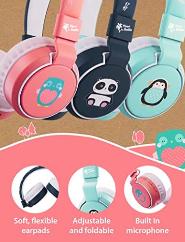 Charming Penguin-Designed Wireless Kids Headphones with Safe 85 d B Volume Limiter – Foldable Bluetooth Earphones for Hassle-Free Listening on Tablets and Smartphones, Ideal for School, Travel, and Music – Lightweight, Cozy Fit with Integrated Microphone for Effortless Hands-Free Communication