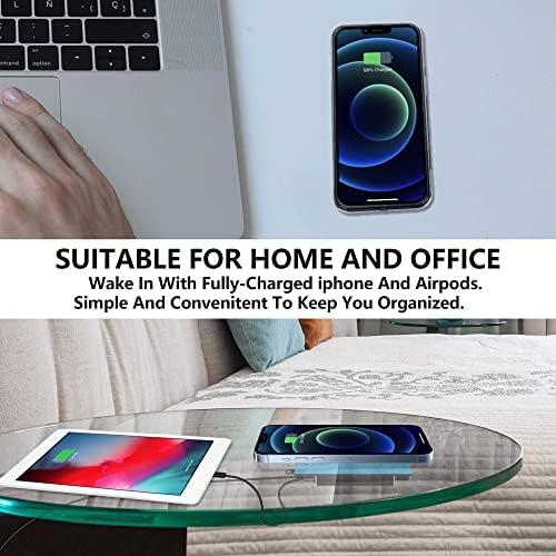 Revolutionary Under Desk Wireless Charging Pad – Effortless Invisible Power Hub for i Phone 13/12 Pro/Max, Air Pods & Android Devices – Comes with 36 W Fast Charging Adapter for Unmatched Speed and Versatility