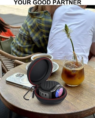 EMallee Portable Galaxy Watch Charger Holder & Travel Case with USB-C Charger – Premium Protection for Samsung Galaxy Watch 7 Ultra, 6 Classic, 5 Pro, 4 Classic, Active 2 – Lightweight, Durable, and Stylish Storage Solution for On-the-Go Use