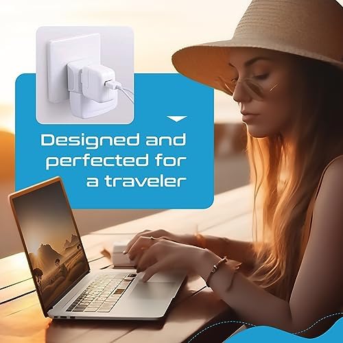 Ultimate Universal Travel Adapter: 35 W Fast Charging Power Converter with PD & QC 3.0, Dual USB-C & Triple USB Ports for Seamless Global Connectivity – Compatible with Type A, C, G, I Outlets for Effortless Charging Across EU, US, UK & Beyond – Perfect Travel Companion for Modern Explorers