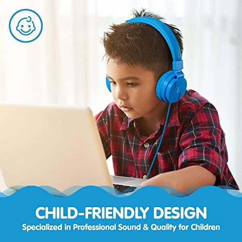 Premium ONTA Kids Headphones – Comfortable Noise-Canceling On-Ear Headset for Young Learners | Durable Wired Earphones Designed for School, Travel, and Home | Perfect Fit for i Pads, Smartphones, and Laptops | Unmatched Sound Quality for Ages 3+