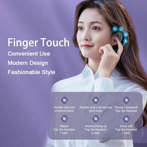 Revolutionary Wireless Purple Sport Earbuds with Built-in Mic | High-Fidelity TWS Noise Cancellation In-Ear Headset | Ergonomically Designed for Ultimate Comfort and Hands-Free Calling | Perfect for Active Lifestyles and Everyday Use | Compatible with All Devices for Effortless Listening Experience