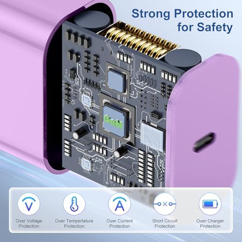 Lightning-Fast 20 W Apple Charger with MFi Certification – 6 ft USB-C to Lightning Cable Included for i Phone 14 Pro Max/14/13 Pro/12 Mini/12/11 & i Pad Air – Compact Power Block for Ultimate Portability and Rapid Charging Efficiency