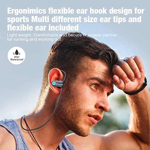 Boean Wireless Bluetooth Earbuds – IPX7 Waterproof Sports Headphones with 16 Hours Playtime & HD Deep Bass Sound for Active Lifestyles – Enhanced Bluetooth 5.3 Connectivity for Seamless Listening and Workout Performance