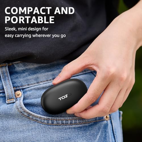 TOZO E1 Bluetooth 5.3 Wireless Earbuds: Advanced Ergonomic In-Ear Headphones with 30-Hour Playtime, IPX6 Waterproof Protection, Customizable Stereo Sound, and Built-in Microphone for Superior Call Clarity and Comfort
