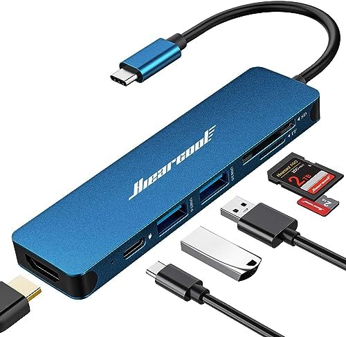 Unlock Seamless Connectivity with the Hiearcool 7-in-1 USB C Hub Adapter – High-Speed USB 3.0, 4 K HDMI Output, and 100 W Power Delivery for Mac Book Pro and Type C Devices – Your Ultimate Multi-Port Solution for Enhanced Productivity and Effortless Data Transfer