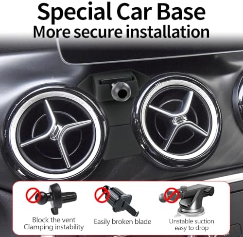 Premium Dashboard Phone Holder for Mercedes Benz GLB (2020-2025) & EQB (2022-2024) – Secure, Scratch-Resistant Smartphone Cradle for i Phone, HUAWEI, and Samsung – Effortless One-Hand Operation with Non-Slip Grip for Enhanced Driving Safety and Connectivity