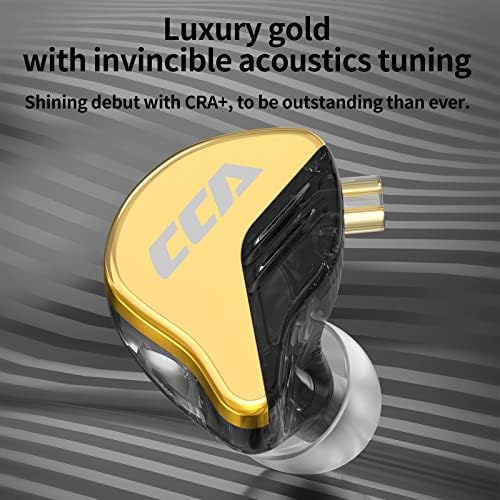 Elevate Your Sound Experience with CCA CRA+ In-Ear Monitor Earphones – Dynamic Driver Technology for Crystal Clear Audio and Deep Bass Response, Featuring Tangle-Free Removable Cord for Maximum Durability and Device Compatibility – Perfect for Audiophiles, Gamers, and Professionals Seeking Superior Comfort and Portability