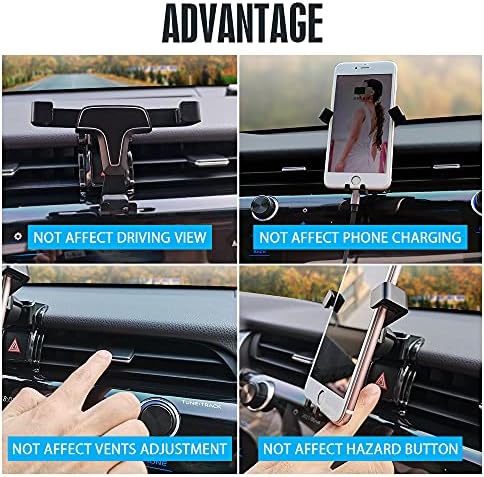 Lexus RX 350 & 450 h Phone Holder Mount by CARFIB – Secure Gravity Cradle for 2016-2021 Models, Effortless Air Vent Installation, Sleek Black Design, Maximizing Safety and Connectivity on the Road, Perfect for Navigation and Hands-Free Calls