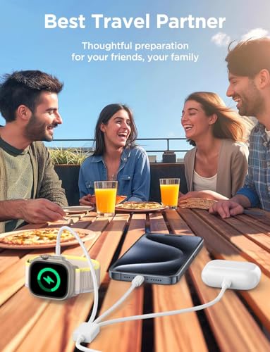 Advanced 3-in-2 Multi Charging Cable for Apple Watch & Galaxy S23 – Premium Fast USB C/A Charger, 4-Foot Length, Perfect for Ultra/Series 10-2, Ultimate Convenience for Tech-Savvy Professionals and Travelers