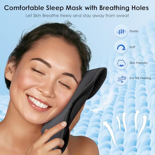 Transform Your Sleep Experience with the MUSICOZY Bluetooth Sleep Mask – Premium Wireless Eye Cover Featuring Built-In Earbuds for Ultimate Comfort, Perfect for Side Sleepers, Office Relaxation, and Travel – Advanced Bluetooth 5.4 Connectivity for Effortless Pairing and High-Quality Sound, Ideal Tech Gift for Anyone Seeking Restful Slumber.