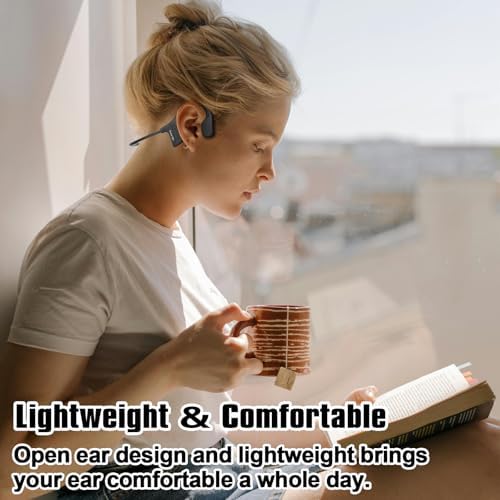 Revolutionary Open-Ear Bone Conduction Headphones for Active Lifestyles – Waterproof Wireless Sport Earbuds with Sweatproof Design and Built-in Microphone for Ultimate Comfort and Safety During Workouts – Trendy Green Color with Universal Device Compatibility