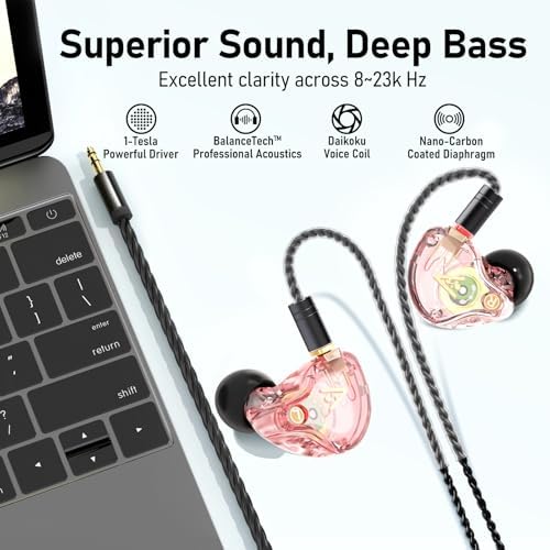 Unleash Exceptional Sound Quality with Vibes 202 MC USB-C Wired Earbuds: Premium Hi-Fi Audio, Advanced Noise Isolation, Ergonomic Comfort for i Phone 15/16 – Built-In Microphone for Effortless Communication & Durable Silver-Plated Cable – Includes Portable Case for On-the-Go Convenience