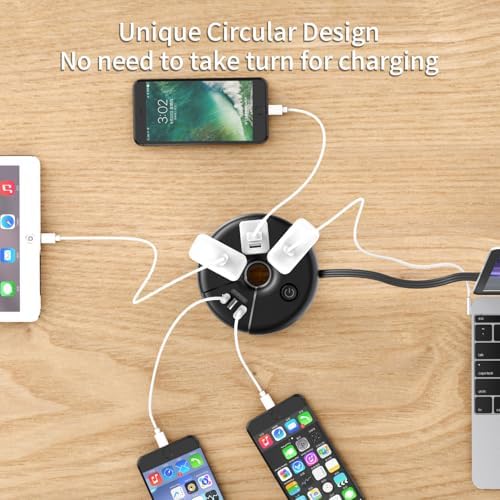 Compact Travel Power Strip – NTONPOWER 3 Outlets & 3 USB Ports (1 USB-C) for Effortless Charging on Cruises, Hotels & Home – 3 ft Short Extension Cord, Lightweight & Cruise Approved for Seamless Device Connectivity – Essential Travel Accessory for Adventurers & Tech Enthusiasts